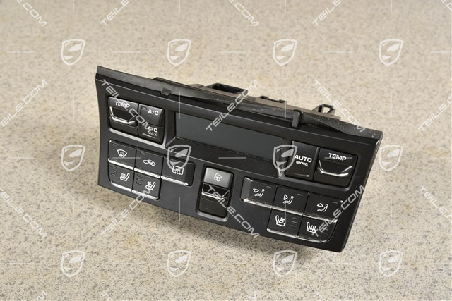 Bedienteil Klimaanlage,  belüftet beheizbar Sitze, mattschwarz / Chrom hochglänzend