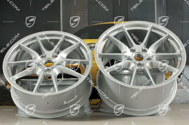 20" Komplet felg Carrera S III, 8,5J x 20 ET51 + 11J x 20 ET52, brylantowy chrom