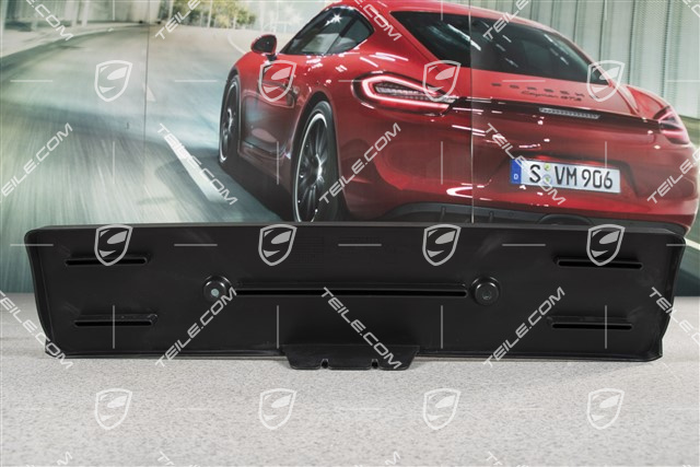 Front bumper number / licence plate support, black matte