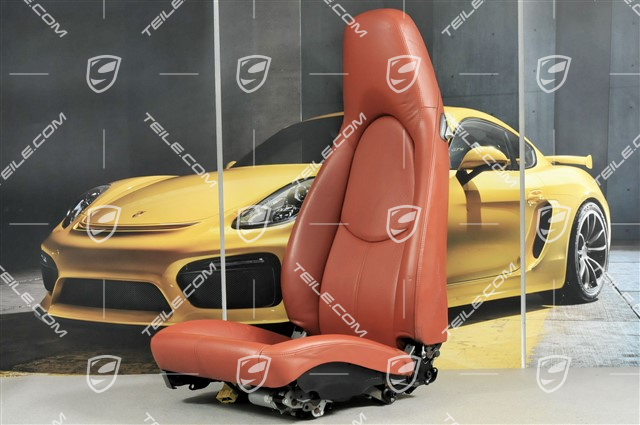 Seat, el adjustable, Lumbar, leather, Terracotta, damage, R