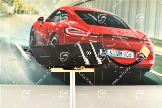 Center console switch set, Lane change assistant, start stop, matte black / high gloss chrome