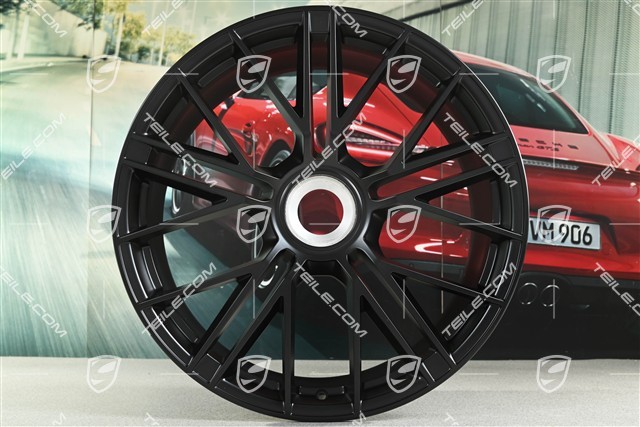21" Felge Panamera Turbo S, 9,5J x 21 ET71, schwarz seidenmatt
