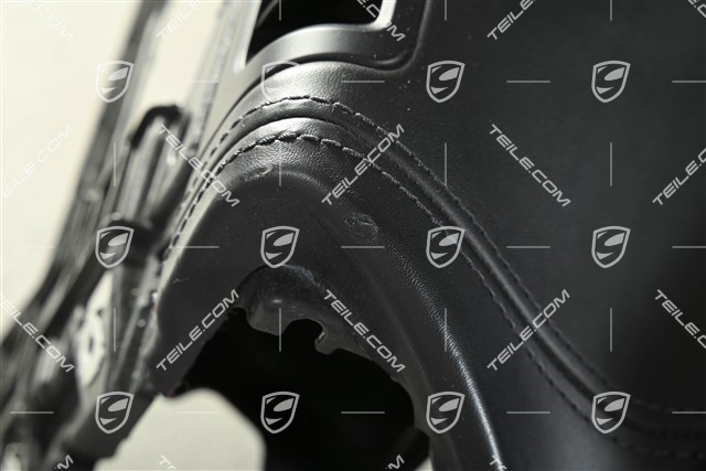 Dashboard trim, leather, black, (damaged leather)