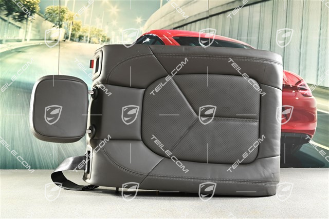 Backrest, leather, agate grey, L, KPL