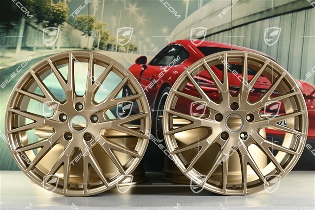21-inch wheel rim set Panamera Exclusive Design, 9,5J x 21 ET71 + 11,5J x 21 ET69, neodyme