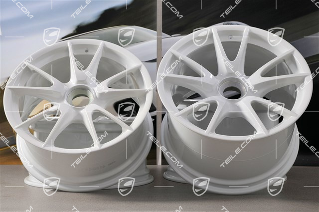 19" GT3 II RS 4.0 / GT2 RS Felgensatz, Weiß, vorne 9J x 19 ET47 + hinten 12J x 19 ET48