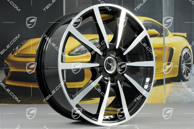 20-inch wheel rim set Carrera Classic, 8J x 20 ET57 + 10J x 20 ET45, black high gloss