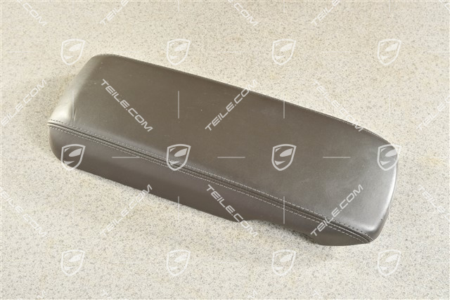 Arm rest cover, leather Agate Grey