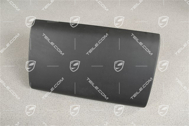 Dekiel schowka na rękawiczki, skóropodobny, Czarny