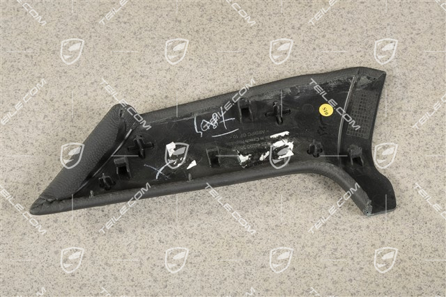 Centre console, Lateral cover, Leatherette, Black, R