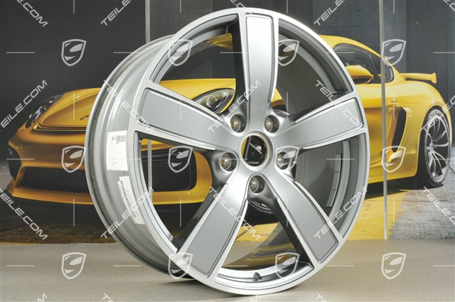 20" Komplet felg Carrera Sport, 8,5J x 20 ET57 + 10,5J x 20 ET47, Platinsilber Metallic