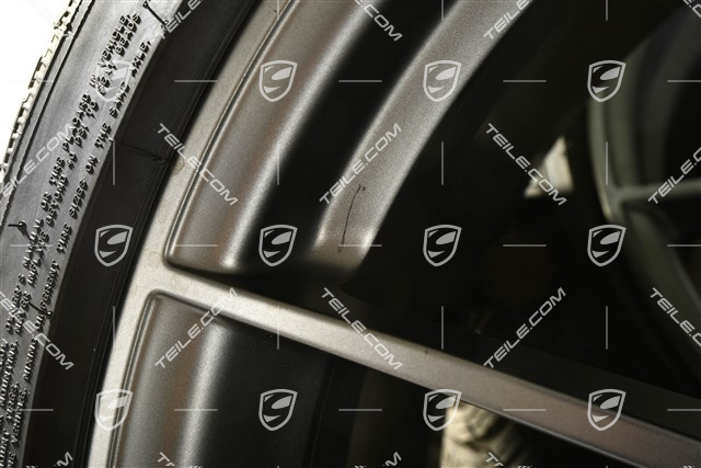 20/21-inch Turbo S winter wheel set, central lock wheel rims 8,5J x 20 ET40 + 11J x 21 ET66 + Michelin winter tyres 245/35 R20 + 305/30 R21, platinum satin matt