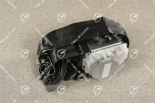 Rear Seat belt, Black, R / USA