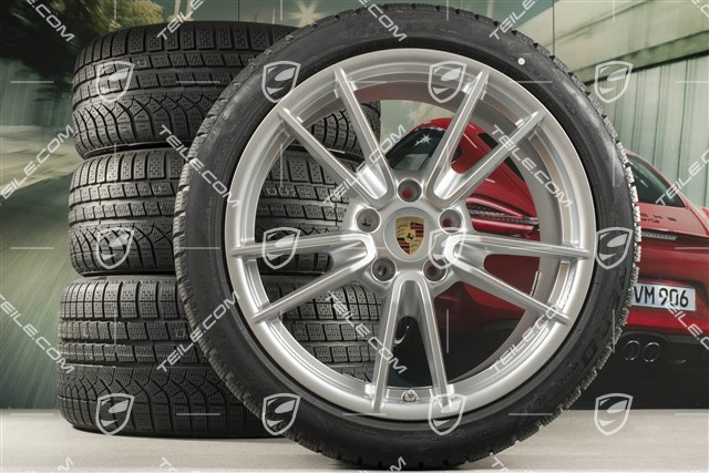 19"+20" Carrera Winterräder Satz, Felgen 8,5J x 19 ET52 + 11J x 20 ET66 + Pirelli Winterreifen 235/40 R19 + 295/35 R20, mit RDK-Sensoren