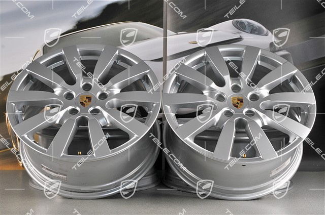 20-inch Cayenne SportDesign II wheel set, 9J x 20 ET57, Brilliant chrome finish