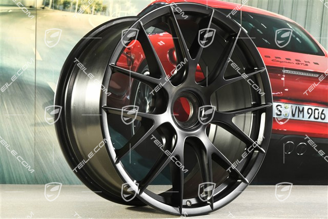 20"+21" GT2RS/GT3RS Magnesium zestaw kół / komplet felg, felgi 9,5 J x 20 ET50 + 12,5 J x 21 ET48, czarny satynowy półmat