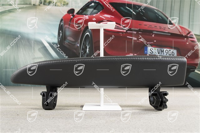 Klapka schowka w drzwi, Skóra, Black/Grey, R