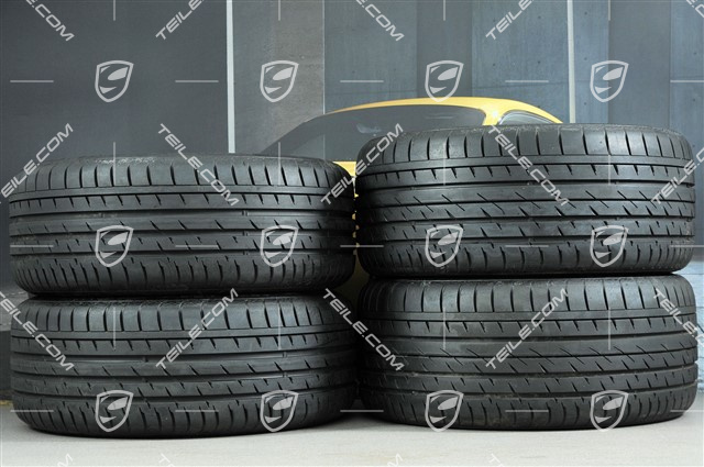 19-inch Panamera Turbo summer wheel set, front 9J x 19 ET60 + rear 10J x 19 ET61 + tyres 255/45 ZR19 + 285/40 ZR19, with TPM