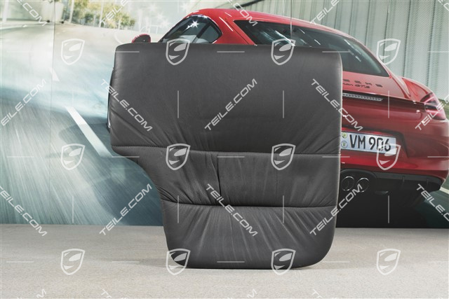 Back seat lower / cushion, Coupe/Targa, draped leather, black, L