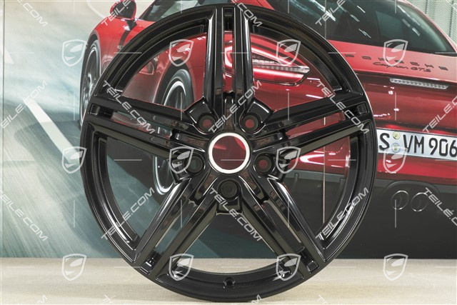 19" Felge Cayenne Design II, 8,5J x 19 ET59, in Schwarz (hoch glanz)