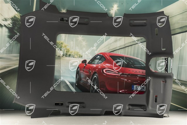 Podsufitka Materiałowa, Szklany dach, czarna