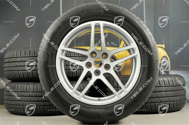 18-inch "Macan S" summer wheel set, rims 8J x 18 ET21 + 9J x 18 ET21, Hankook Ventus S1 tyres 235/60 ZR 18 + 255/55 ZR 18, with TPMS