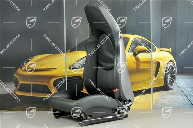 Sport Seat, el adjustable, heating, Lumbar, leather, Black, without airbag, R
