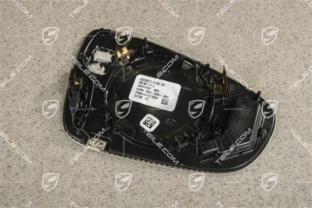 Lusterko zewnętrzne, szkło, asystent zmiany pasa ruchu, płaskie, L