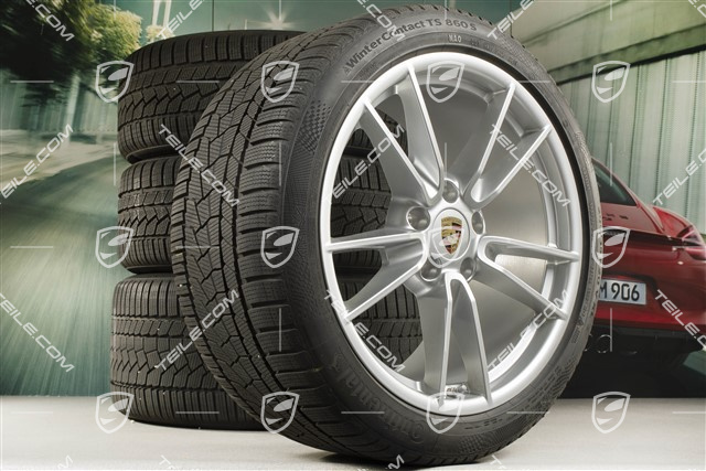 19"+20" koła zimowe Carrera, komplet, felgi 8,5J x 19 ET52 + 11J x 20 ET66 + opony zimowe Continental 235/40 R19 + 295/35 R20, z czujnikami ciśnienia