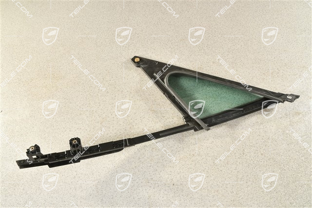 Szyba boczna drzwi przednich, trójkąt, Zielona szyba atermiczna, R