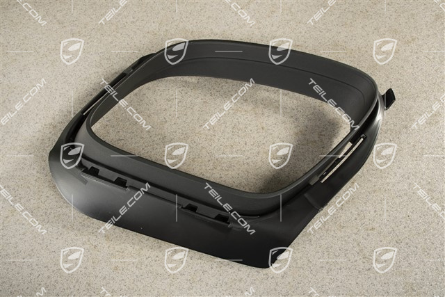 Sport Design / GTS, Rear bumper cover trim exhaust pipe, Black matte, L