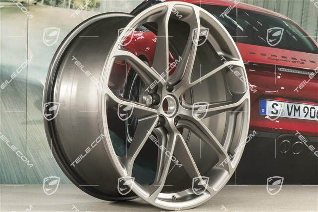 21" Felge "GT Design", 9,5J x 21 ET 27, platinum seidenmatt