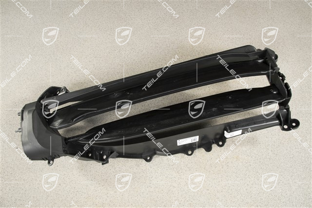 Kratka zderzaka przedniego, wentylacyjna z żaluzjami, czarny mat, R