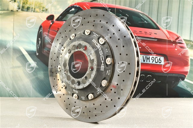 PCCB Keramik-Bremsscheibe, 991.2 C2/C2S/C4/C4S / 991.1 Turbo / 991.2 Turbo, minimal beschädigt, L