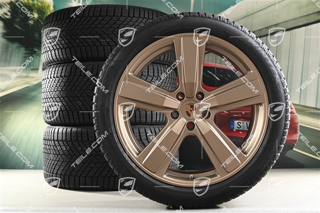 22-inch winter wheel set Cayenne Exclusive Design Sport, wheel rims 10J x 22 ET48 +11,5J x 22 ET61 + Pirelli winter tyres 285/40 R22 + 315/35 R22, Neodyme