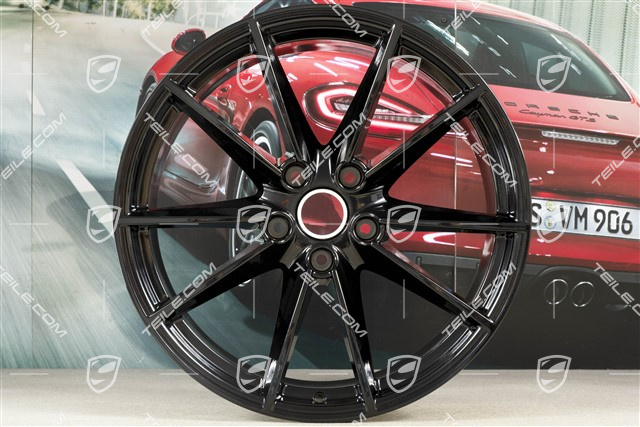 21" Felge Carrera S, 11,5 J x 21 ET67, Schwarz Hochglanz