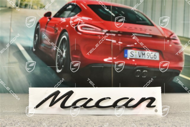 Badge / Emblem "Macan", Silky gloss Black