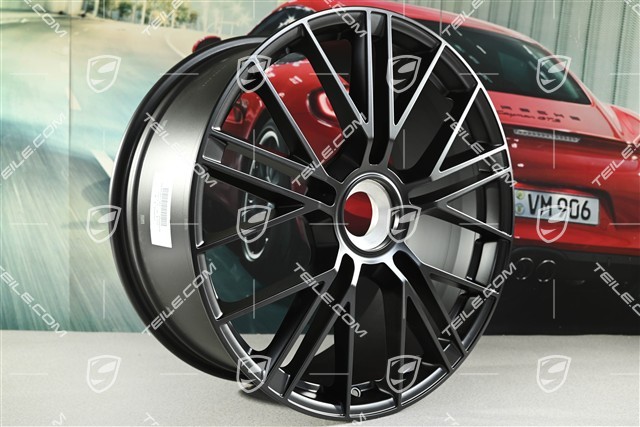 21" Felge Panamera Turbo S, 9,5J x 21 ET71, schwarz seidenmatt