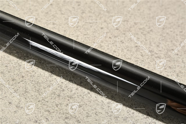 Moulding, Door channel, incl. sealing, rear, Black, R
