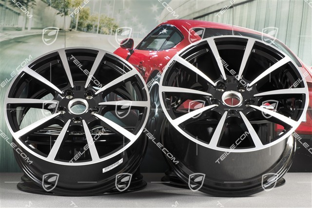 20-inch Carrera Classic wheel set, 8,5J x 20 ET51 + 11J x 20 ET70, black high gloss
