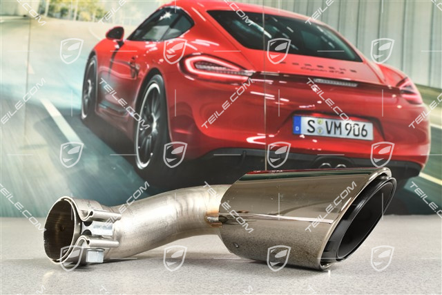 Exhaust system tailpipe, 4-pipe look, black, inner, R