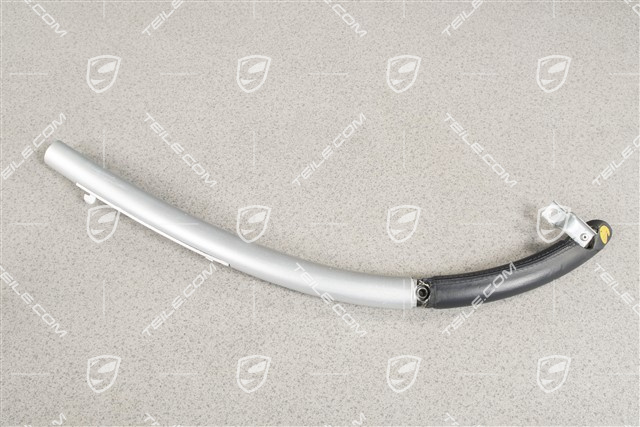 Zuziehgriff, Alu-Optik, Leder, Metropolblau, L