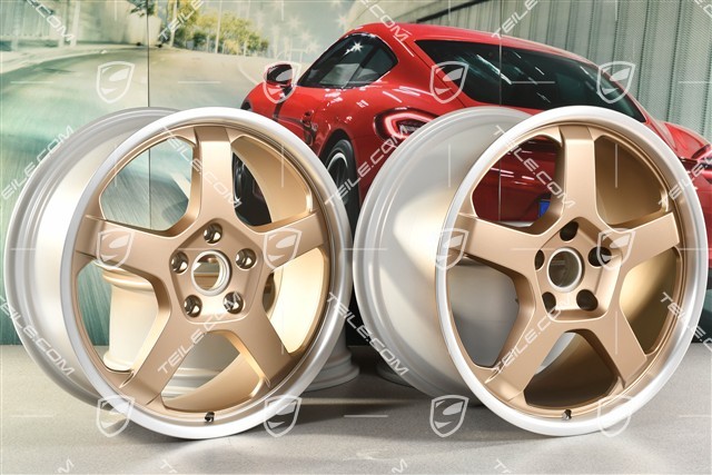 20" Komplet felg "25 Jahre Boxster", 8,5J x 20 ET57 + 10,5J x 20 ET47, neodyme
