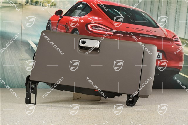 Schowek na rękawiczki kompletny, Skóra, Agate Grey, LHD