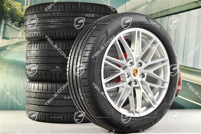 21-inch Cayenne Coupe RS Spyder Design summer wheel set, rims 9,5J x 21 ET46 + 11,0J x 21 ET49 + NEW Pirelli P Zero summer tyres 285/45 R21 + 315/40 R21, with TPMS