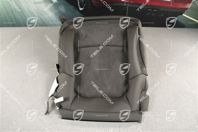 Cover for cushion, Leatherette/Alcantara, Agate grey, L