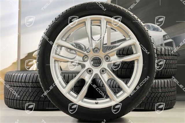 19" Koła zimowe komplet, Boxster S, 8J x 19 ET57 + 9,5J x 19 ET45, opony zimowe Continental WinterContact 235/40 R19 + 265/40 R19, DOT 2012, bez czujników RDK