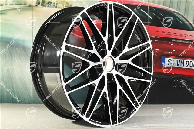 22" Macan RS Spyder Design Felge, 9J x 22 ET29, schwarz hochglanz