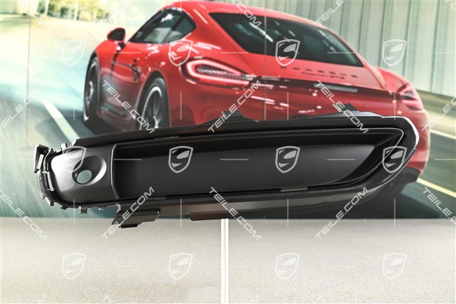 Front bumper, side ventilation grille (Closed), lower, Black matte, R