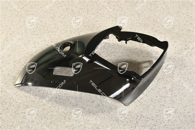 Aussenspiegel, Blende unten mit Locher für Kamera und Licht, Glanzschwarz, R